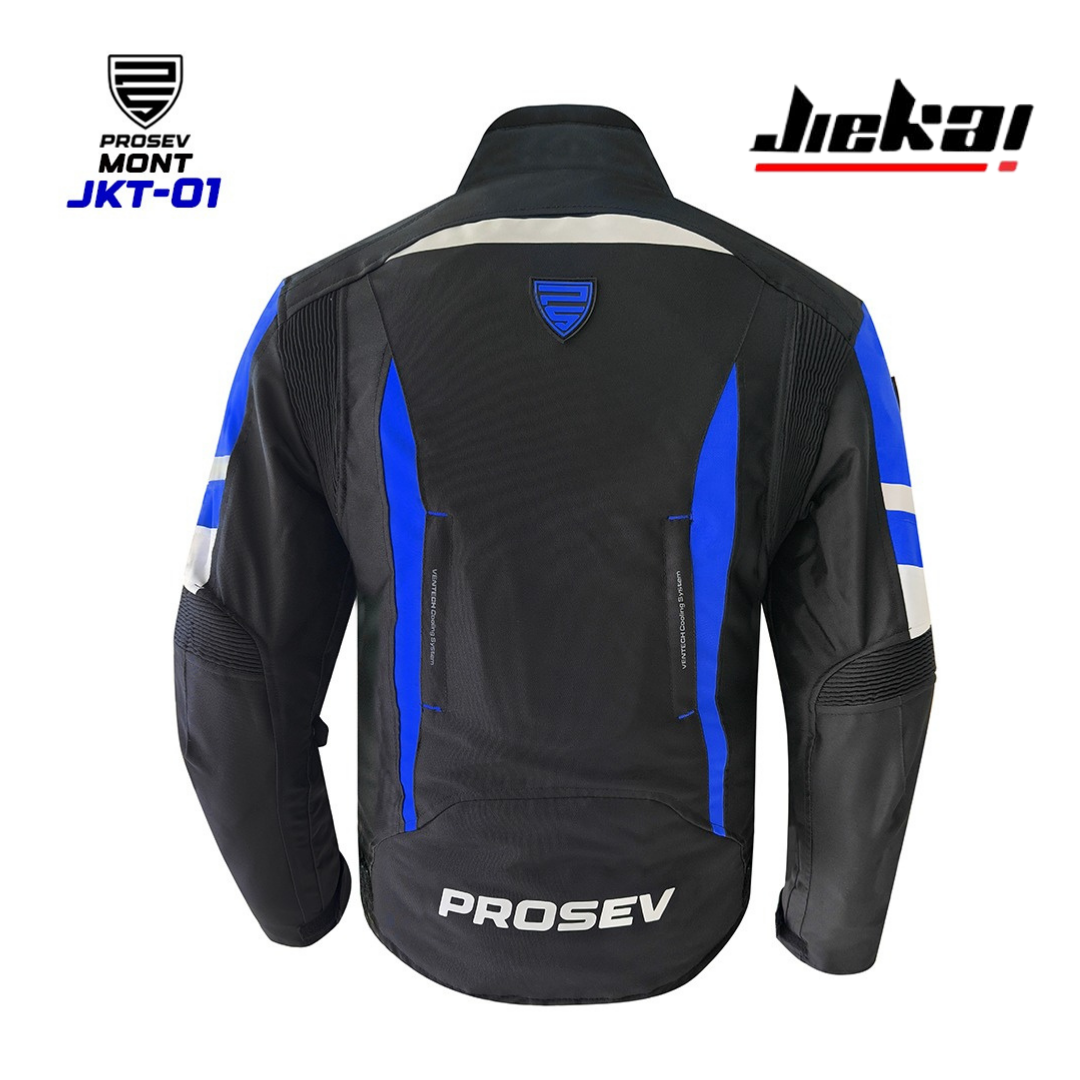 JKT-01 4 MEVSİM KORUMALI MONT REFLEKTÖRLÜ SİYAH-MAVİ
